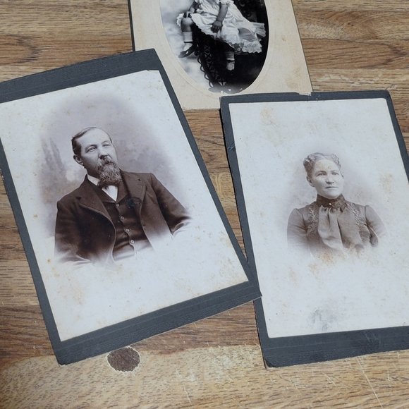 Other Antique Black And White Portrait Photographs On Cardboard other-antique-black-and-white-portrait-photographs-on-cardboard